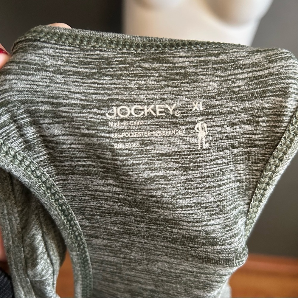 Jockey Green Marbel Racerback Tank Top XL - Picture 4 of 6